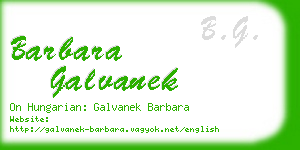 barbara galvanek business card